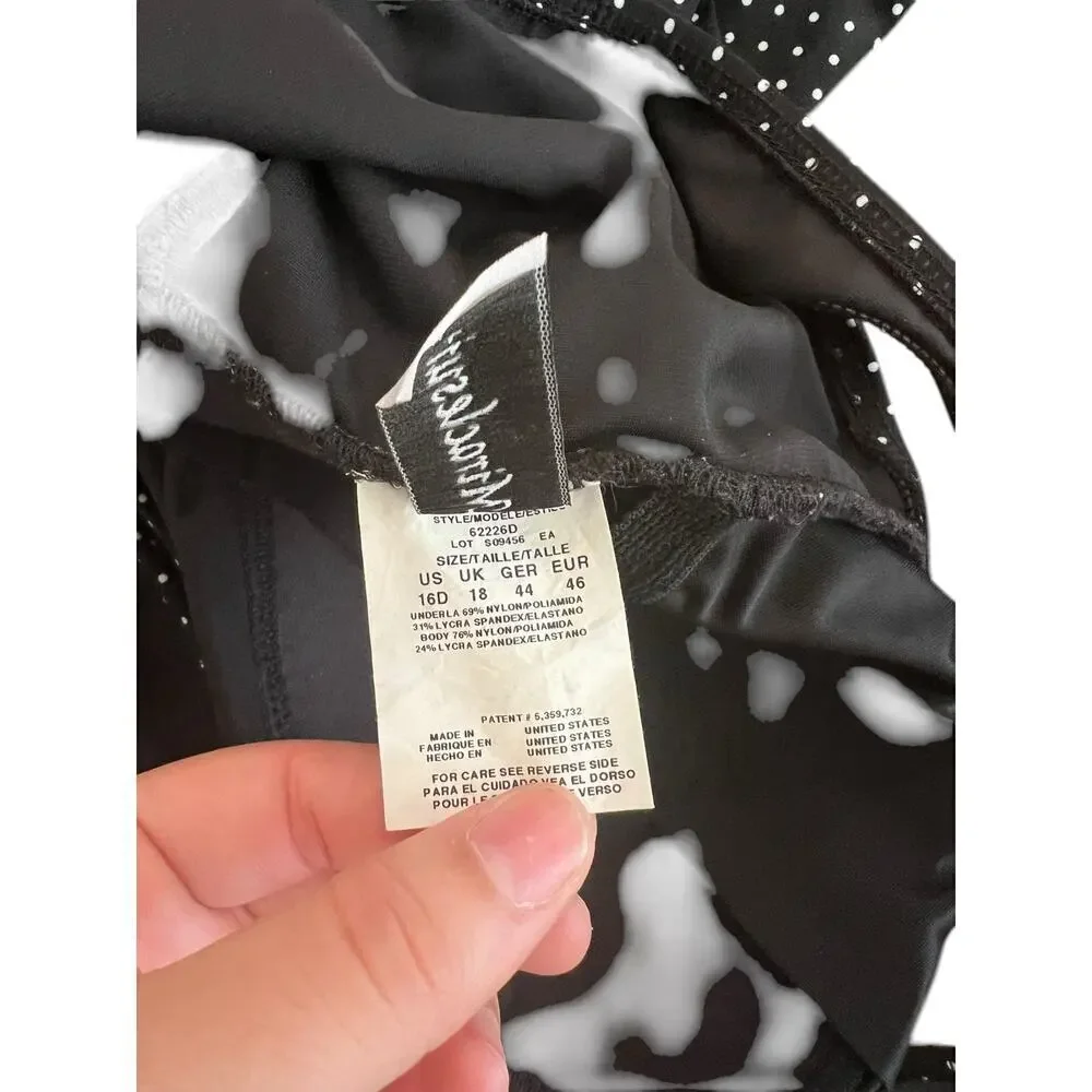 Miraclesuit Pin Point Marais Tummy Control V-Neck One Piece Swimsuit 16D